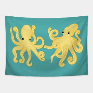 Yellow Octopi Tapestry