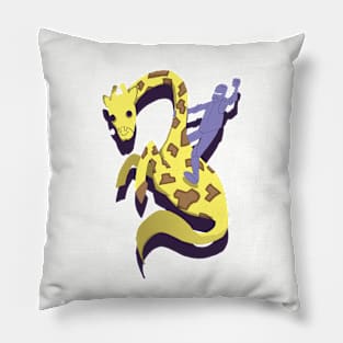 Knight of the Giraffe Ghouls Pillow