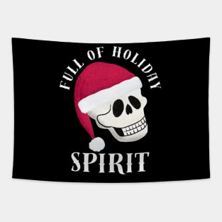 Holiday Spirit Skull Tapestry