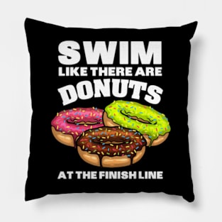 Best Swimming Art Women Swimmer Donut Lover Swimming Pillow