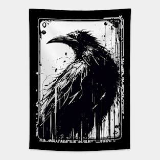 Black crown tarot card Tapestry