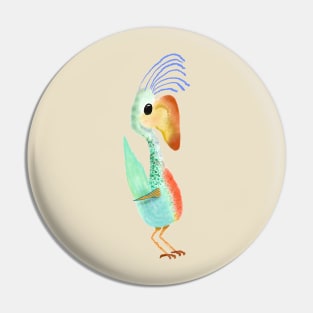 Blue-crested Dodo Pin