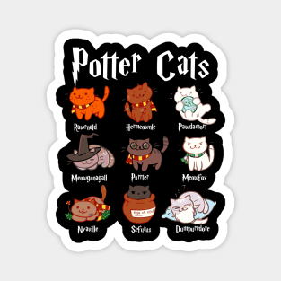 Potter Cats t-shirt Funny Gifts For Cat Lovers Magnet