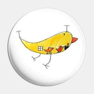 Flying Chick Vehicle Pin