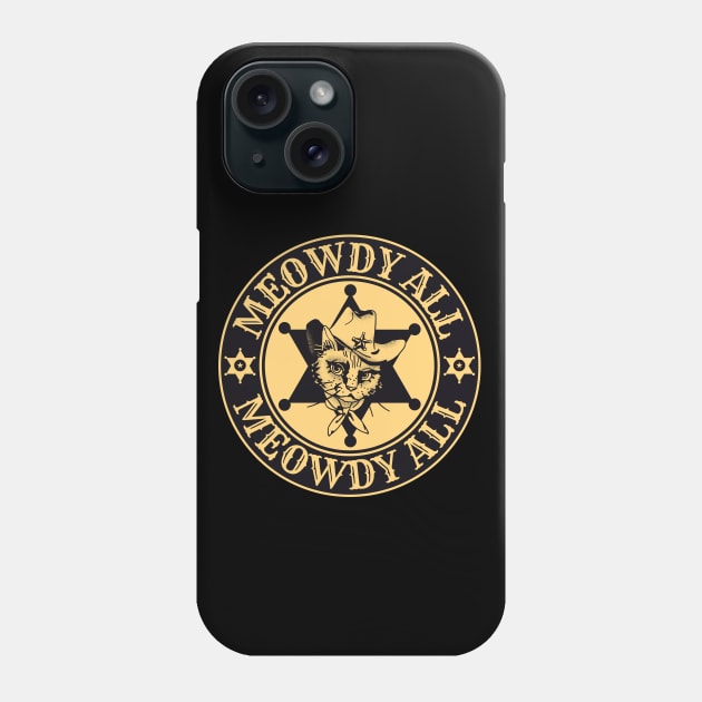 Meowdy Texas Cowboy Cat Phone Case by FullOnNostalgia