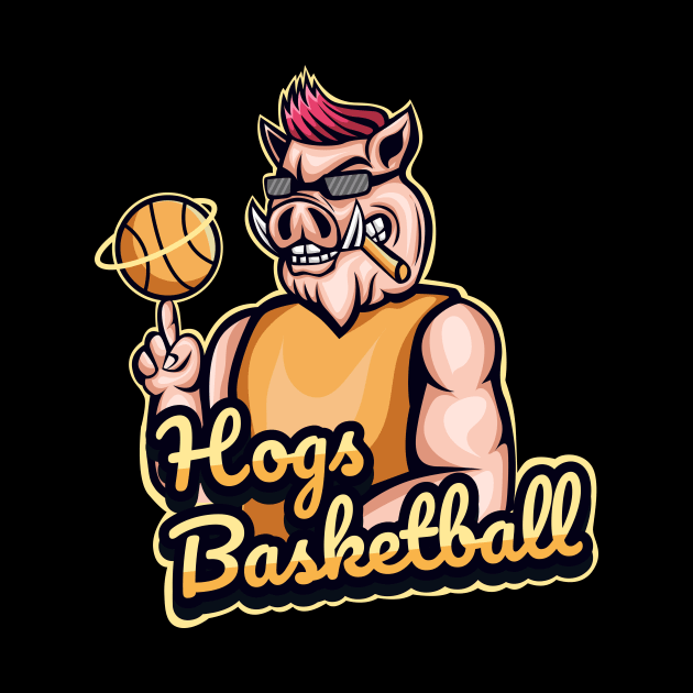 Hog Basketball Illustration by Marciano Graphic