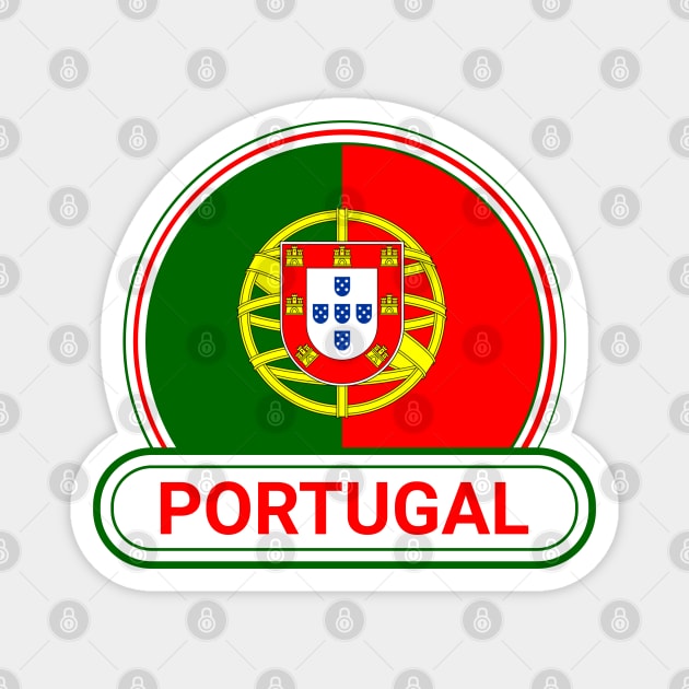 Portugal Country Badge - Portugal Flag Magnet by Yesteeyear