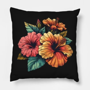 Glorious Hibiscus Flower Pillow