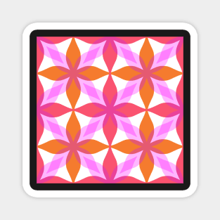 Retro Floral Pattern Magnet