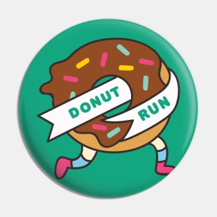 Donut Run // Cute Donut Doodle Pin