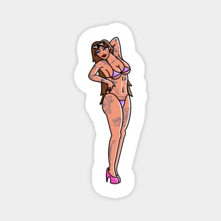 Beach Babe Pin Up Magnet