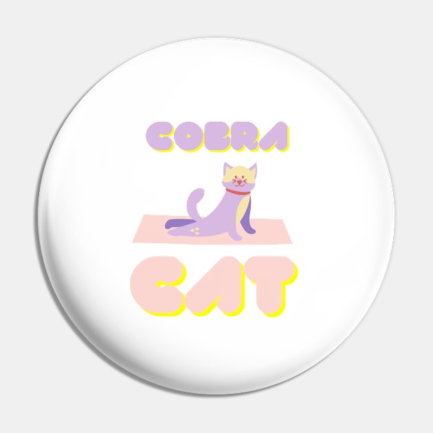 Cobra Cat Yoga Pose T-shirt Pin by Step Into Art