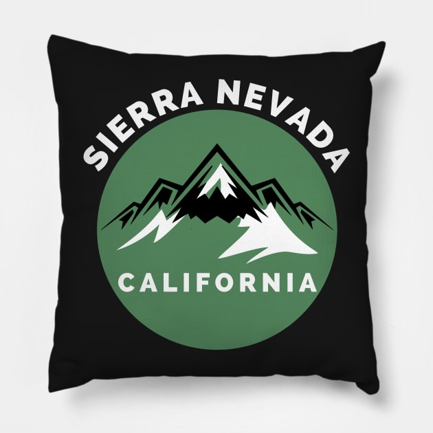 Sierra Nevada California - Sierra Nevada Ski Snowboard Mountain California Yosemite Travel Pillow by Famgift