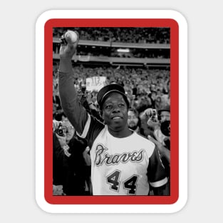 Hank Aaron #44 3x2.5 sticker