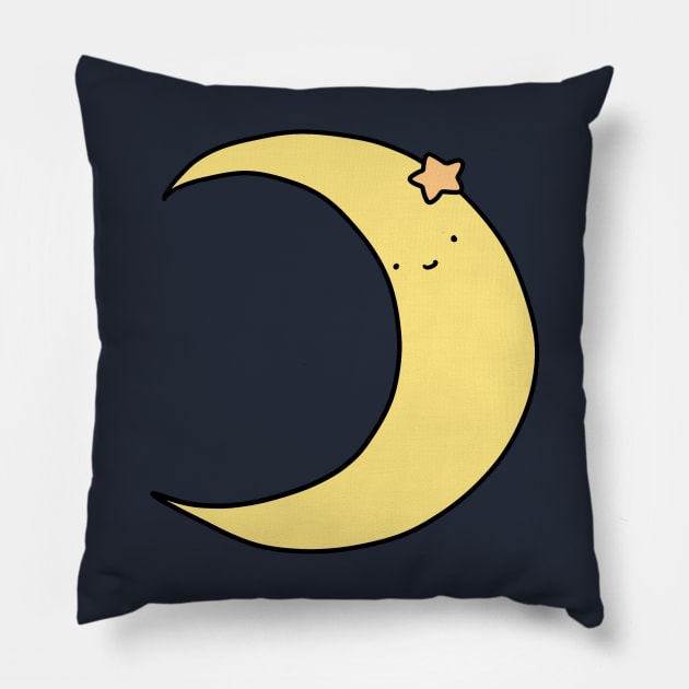 Cute Crescent Moon Pillow by saradaboru