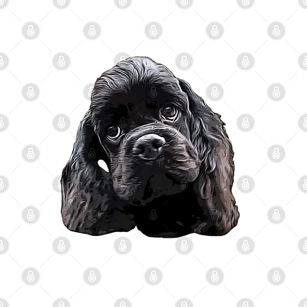 American Cocker Spaniel Cutest Black Dog by ElegantCat