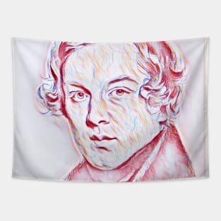 Robert Schumann Portrait | Robert Schumann Artwork | Line Art Tapestry