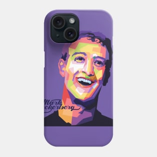 Marck zuckerberg pop art Phone Case