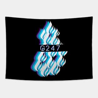 G247 Glitchflame (v1, cold) Tapestry