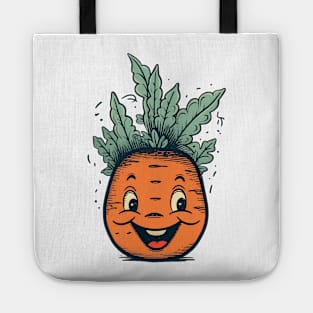 Vintage cartoon carrot Tote