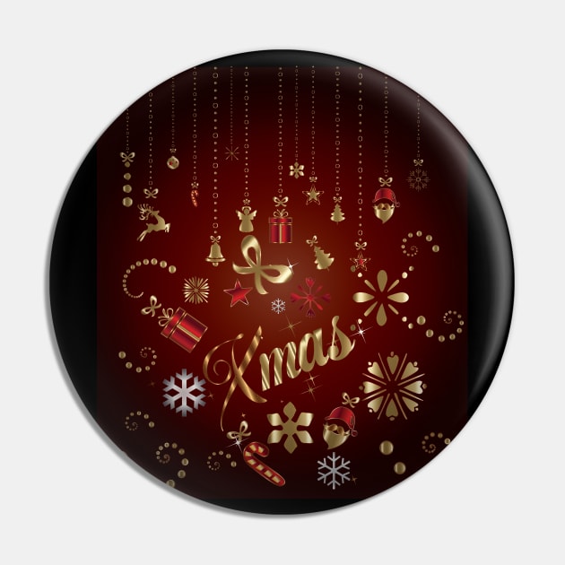 Xmas Pattern ( Golden Christmas Decoration) Pin by Nobiya