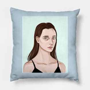 Portrait of a girl Pillow