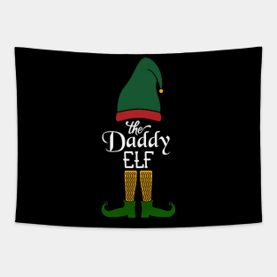 The Daddy Elf Matching Family Group Christmas Party Pajama Tapestry