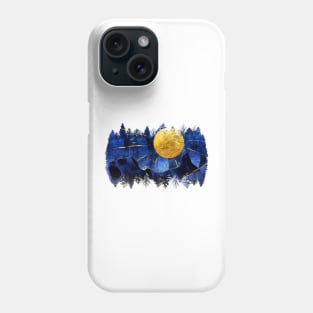 Bue Mountains by Golden Sunset Phone Case