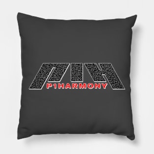 P1HARMONY Retro Mezzotint (Black and Red) Pillow