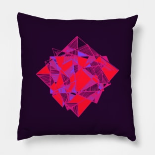 Triangle pink abstract geometric Pillow