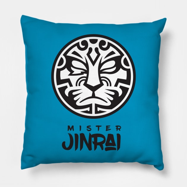 Mister Jinrai Logo #2 Pillow by Mister Jinrai