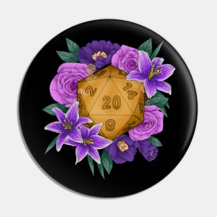 Purple D20 Pin