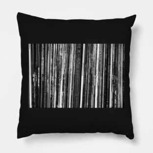 Rock Music Vinyl Collection Black And White Pillow