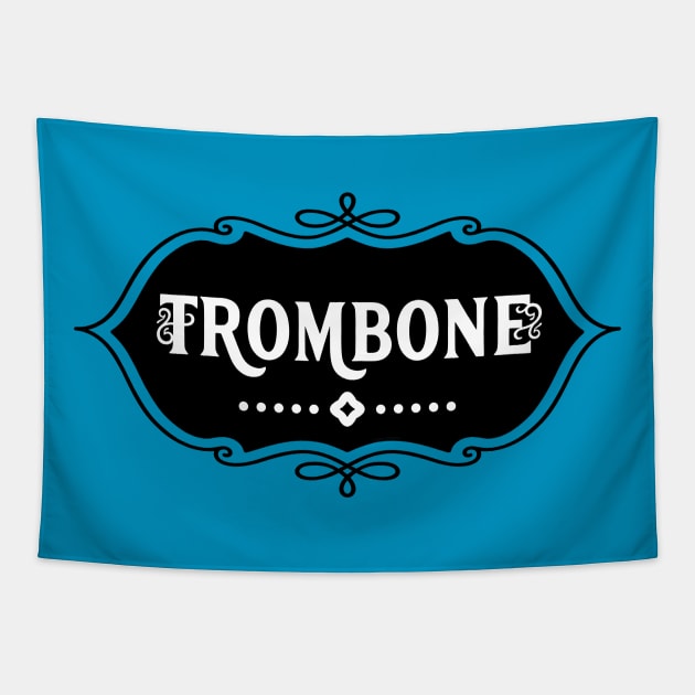 Trombone Emblem Tapestry by Barthol Graphics