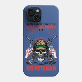 Never Underestimate a U.S. Veteran Wildman Phone Case