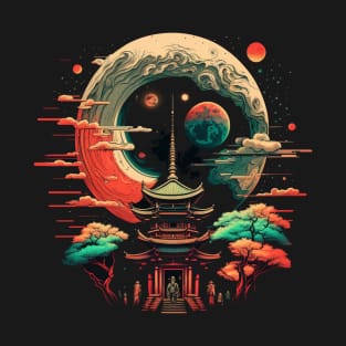 Japanese Temple Tokyo  Asian Inspired Retro Japan T-Shirt