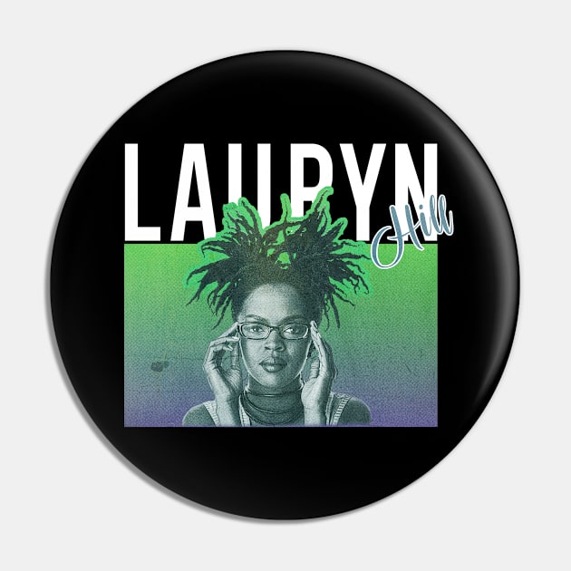 Vintage Bootleg Lauryn Hill - Halftone Pin by Skate Merch