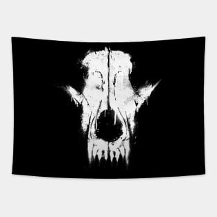 Wolf Skull Graffiti Tapestry