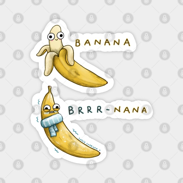 Banana Brrr-nana Magnet by Sophie Corrigan