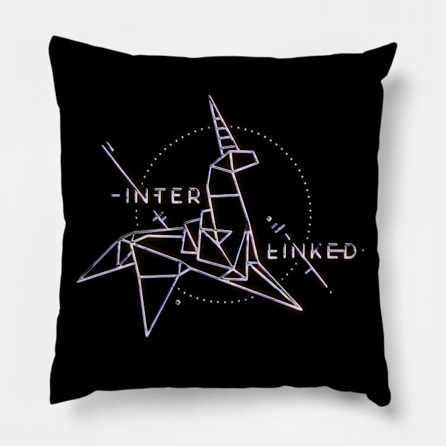 Interlinked Unicorn Pillow by Mateus