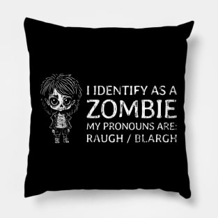 Funny Girl Zombie Pronouns - 2 Pillow