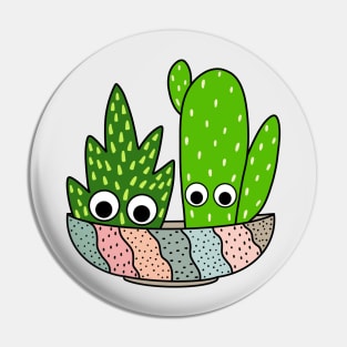 Cute Cactus Design #213: Cacti Arrangement In A Nice Planter Bowl Pin