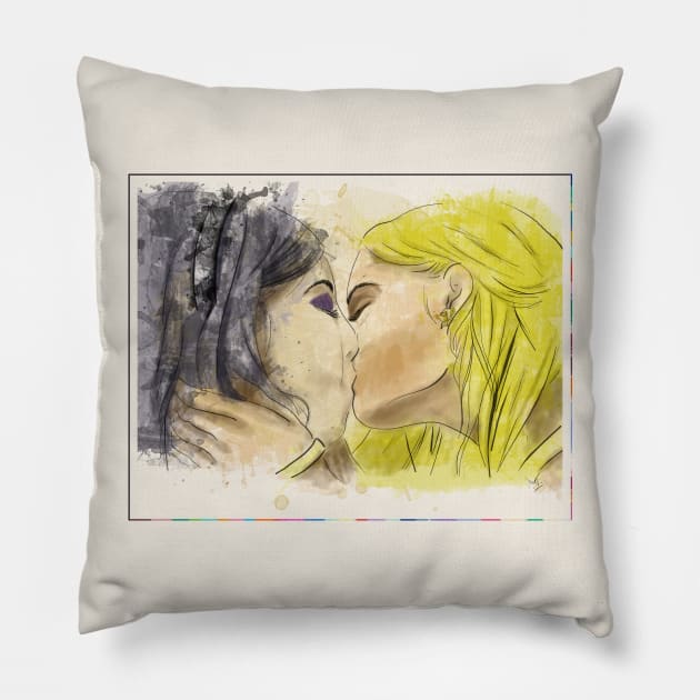 Deanoru: a surprise kiss Pillow by ManuLuce