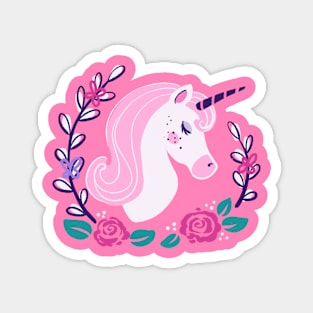 Pink Unicorn Magnet