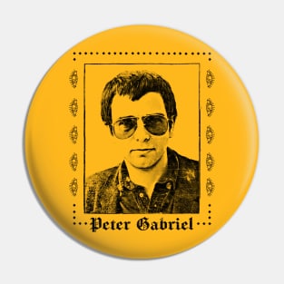 Peter Gabriel 80s Aesthetic Fan Art Design Pin