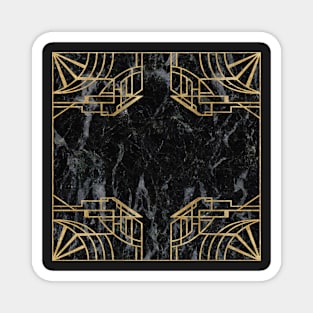 Elegant Marble - Art Deco Noir Magnet