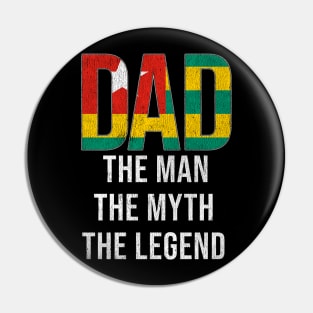 Togan Dad The Man The Myth The Legend - Gift for Togan Dad With Roots From Togan Pin