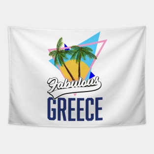 Fabulous Greece retro logo Tapestry