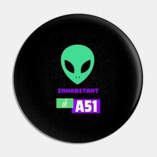 Alien Inhabitant of Area 51 Pin