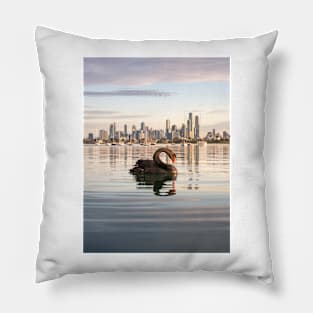 Melbourne Swan at St Kilda Pier Pillow